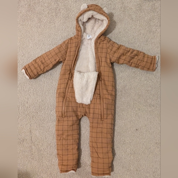 GAP Baby Sherpa Bear One-Piece Outerwear 12-18M - Picture 5 of 7